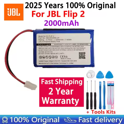 2025 Years Original New High Quality 2000mAh Speaker Battery For JBL Flip 2 Flip2 Flip II (2013) AEC