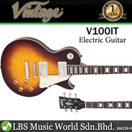 Vintage V100IT Reissued Series Mahagony Body HH Pickup Electric Guitar Ice Tea (V100 IT)
