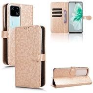 For VIVO V30 5G Casing PU Leather Stand Holder VIVO V30 Pro 5G Flip Wallet Stand Holder phone case