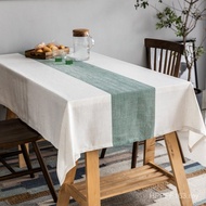 Wholesale Polyester Hemp Hotel Rectangular Nordic Style Tablecloth Color Matching Coffee Table Table