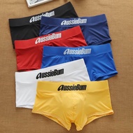 Aussie Bum Men Quality Plain Boxer Briefs Man Low Waist Boxers Underwear Boxer Lelaki Dewasa
