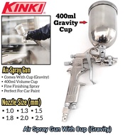 KINKI Super Heavy Duty Air Compressor Gravity Spray Gun With Cup For Automotive Car Spray Metallic