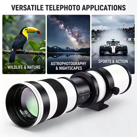 420-800mm F8.3-16 Super Telephoto Lens, with T-Type Lens | Compatible with Nikon, Canon, Dslr/Mirror