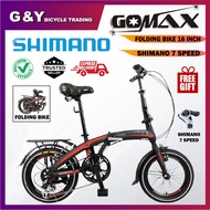 GOMAX CLASSIC 16" SHIMANO 7 Speed Folding Bike / Basikal Lipat