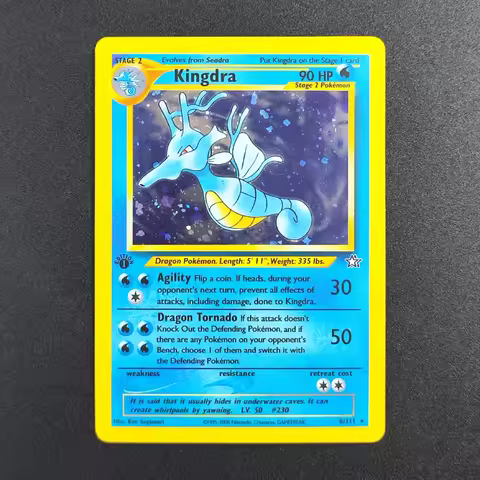 DIY Proxy Pokemon TCG Pocket Card 2000 P.M Kingdra 8 Super Rare Collectibles Card Single Classic Gam