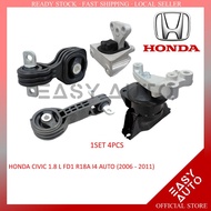HONDA CIVIC 1.8 L FD1 R18A I4 AUTO (2006 - 2011) - ENGINE MOUNTING 1SET 4PCS