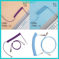 KOKO Mechanical Keyboards Cable Coiled USB Type C Aviators Connectors USB Spring Cable