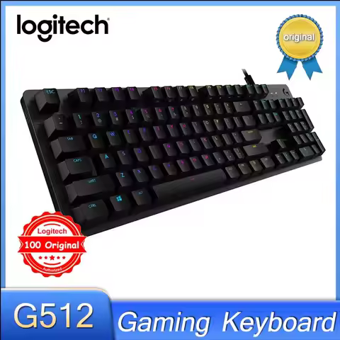 Logitech G512 CARBON LIGHTSYNC RGB Gaming Keyboard Three Different Types Of Shafts Responsive and cl