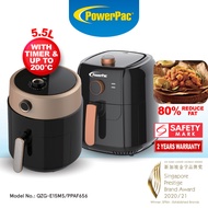 PowerPac Air Fryer 5.5L with Hot Air Flow System (PPAF656/QZG-E15M5)