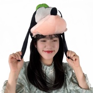 < SG > Cute Funny Cartoon Goofy Dog Doll Green Hat Big Ear Big Mouth Big Mouth Dog Han Han Stupid St