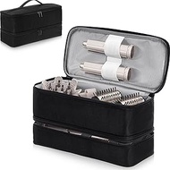 DaMohony Double-Layer Travel Case for Shark Flexstyle/Dyson Airwrap Styler and Attachments, Portable Travel Case Organizer Bag for Shark Flexstyle and Dyson Airwrap, Black, Double-layer
