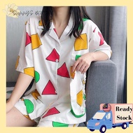 Crayon Shin Chan Pyjamas Set Sleepwear Set Women Nightwear Baju Tidur Wanita Dik Cerdas Baju Tidur P