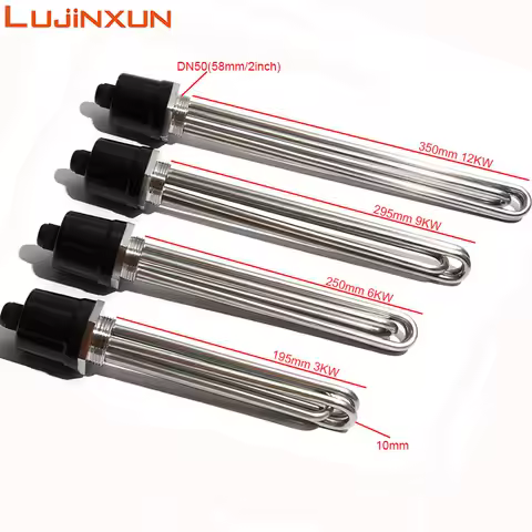 LUJINXUN Heating Element DN50 58mm Thread 2inch BSP Solar Water Tank 2” Electric Heating Pipe Full 3