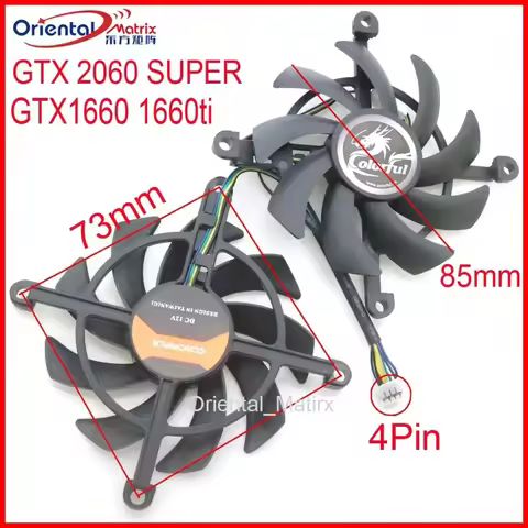 2pcs/Lot 12V VGA Fan For Colorful GTX2060 SUPER GTX1660 1660ti Graphics Card Cooling Fan 4Wire 4Pin