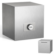 hicocool Piggy Bank for Adults | Password Stainless Steel Reusable Piggy Bank | Metal Piggy Bank wit