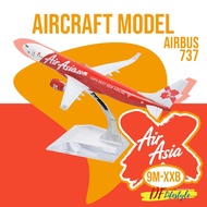 Aircraft Model Air Asia Airlines Airbus 737 Airplane Display Metal 16CM Alloy 9M-XXB