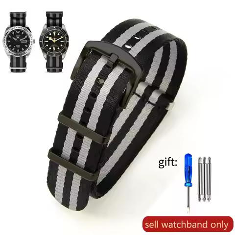 For Omega/Seamaster/Spectre/ NATO Longines Concas 20 22mm Canvas Replacement Strap Durable Soft Band