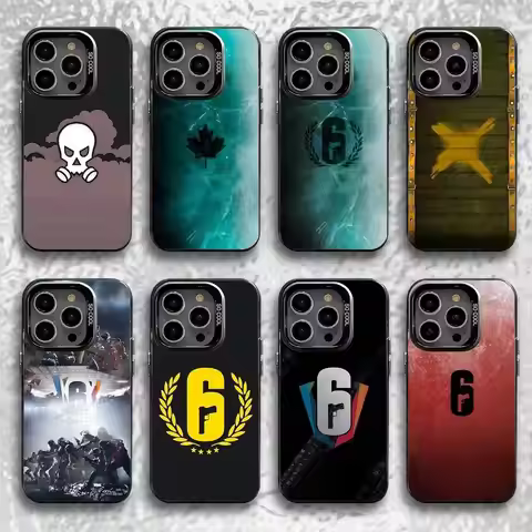 Ice R6 R-Rainbows Phone Case For iPhone 16,15,14,13,12,11,Pro,Max,Plus,Mini,SE Black Candy Matte Sho