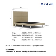 MAXCOIL Jasmine Headboard + Day Angel Divan Bed Frame