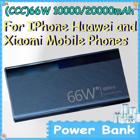 (CCC)66W 10000/20000mAh Power Bank for IPhone Huawei and Xiaomi Mobile Phones High Capacity Mobile P