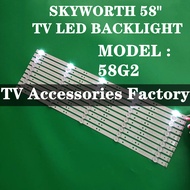 NEW 1 SET 58G2 SKYWORTH 58" TV LED BACKLIGHT(LAMP TV) 58G2