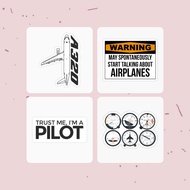 [Part 1] Aviation Airplane Aircraft Journal Stickers