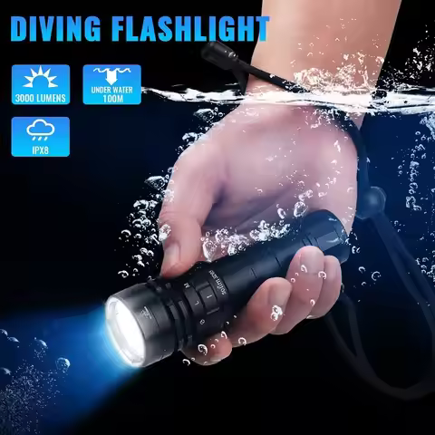 Sofirn SD05 Scuba Diving Flashlight XHP50.2 21700 Lantern 3000lm IPX8 Waterproof Magnetic Ring Orang