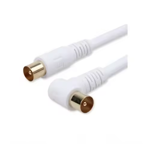 5M 3M 1.5M RF RG6 Quad Shield CL2 Coaxial Antenna Satellite Cable with TV 90 Degree Right Angel Male