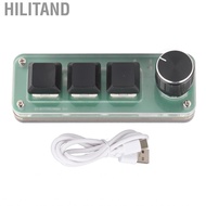 Hilitand 3Key Mechanical Gaming Keypad With Knob Programming Macro Keys OSU