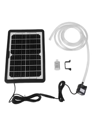 6W 9V Solar Water Pump Kit With Adjustable Panel And Bracket, 240L/h Flow For Fish Tanks, Rockeries,