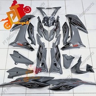 Honda RSX150 RSX 150 RS X Cover Set Black Nardo Batman Grey Api Hitam Putih Black White Flame Sticke