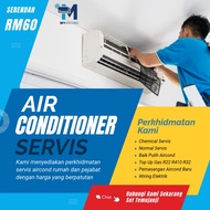 Servis Cuci Air Cond Rumah Service Aircond Air Condition Cleaning Repair Aircon Wall Mounted  (KL Se