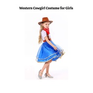 Vigo Western Cowgirl Costume, 2-Piece Dress with Bandana & Hat for Halloween & Dress-Up