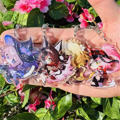 Game Honkai: Star Rail Tingyun Fugue Rappa Herta Aglaea Cosplay Costumes Key Chain Keychain Accessor