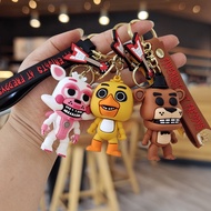 Five Nights At Freddy's 4 Figure Keychain Anime FNAF Doll Bear Bunny Fox Bonnie Chica Key Ring Penda