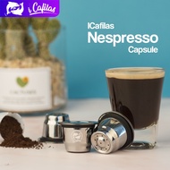 【i Cafilas】[NESC03] Reusable Refillable Coffee Capsule Filter Crema Maker Pods for Nespresso Inissia,Lattissima,Essenza