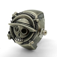 Luffy Jam Cincin Bentuk Tengkorak Super Elegan Original One Piece Jam Tangan Cincin Antik