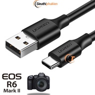 Genuine USB cable connecting canon EOS R6 Mark II / R5 Mark II camera