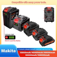 PINSEN Makita Power Tools Lithium Battery 21-198V, Large Capacity Battery, Cordless Drilling Lawn Mo