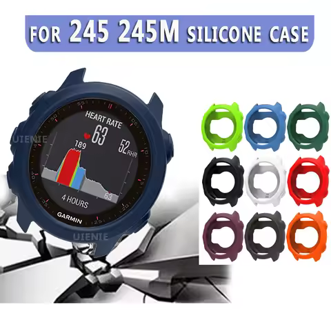 Soft Silicone Protective Case Cover For Garmin Forerunner 245M/245 Smart Watch Hollow Protector Shel