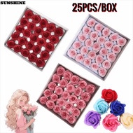 SUNSHINE 25Pcs Foam Rose, Realistic Floral Wreath Making Soap Rose Flower, Creative Five Layer Rose 