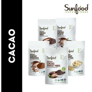 Sunfood Superfood Organic Cacao Powder / Sweet Nibs / Paste / Butter