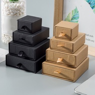 SME 1ชิ้นลิ้นชักกระดาษคราฟท์กล่องบรรจุภัณฑ์เครื่องประดับเดินทางสร้อยคอสร้อยข้อมือต่างหูของขวัญกล่องเ