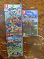 Mario party, Minecraft, Overcooked