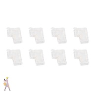 YGBG 8pcs COB Connector, Transparent Solderless LED Strip Light Connector, Easy COB L Shaped Connect