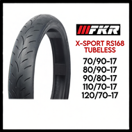 [FKR] X-SPORT RS168 Tubeless Tayar Tyre 70/90-17 80/90-17 90/80-17 110/70-17 120/70-17 BUNGA VICTRA