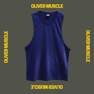 เสื้อแขนกุดผู้ชาย สีกรม ใส่ออกกำลังกาย Oliver Muscle