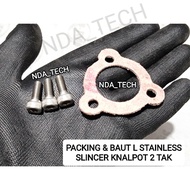 RACING EXHAUST SLINCER GASKET BOLT NINJA R RR SS F1ZR SATRIA NSR RX KING 2-STROKE RACING SLINCER GAS