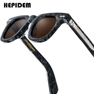 HEPIDEM Acetate Polarized Sunglasses for Men Famous Brand Designer Thick Big Size Square Sun Glasses