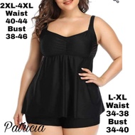 57/87 TWO PIECE PLUS SIZE SWIMWEAR SET WITH INNER SHORTS